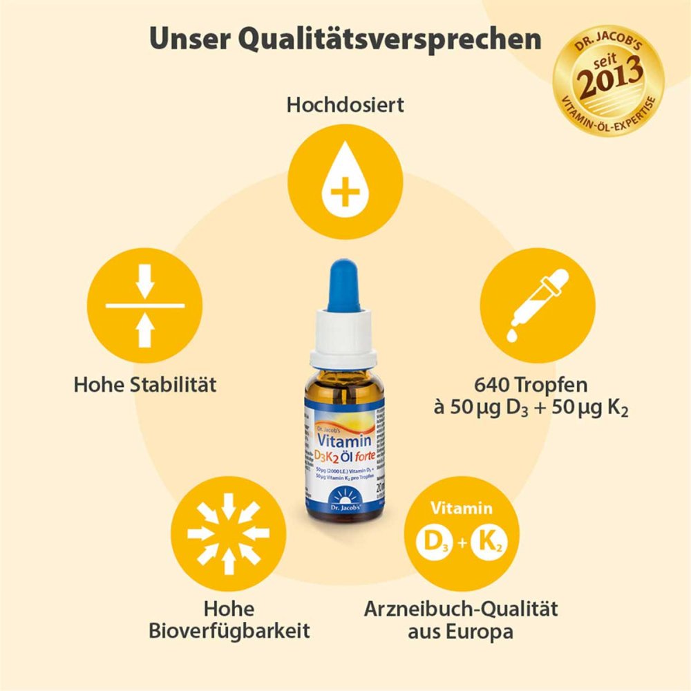 Vitamin D3k2 öl forte Doktor jacob's Tropfen 20 ml