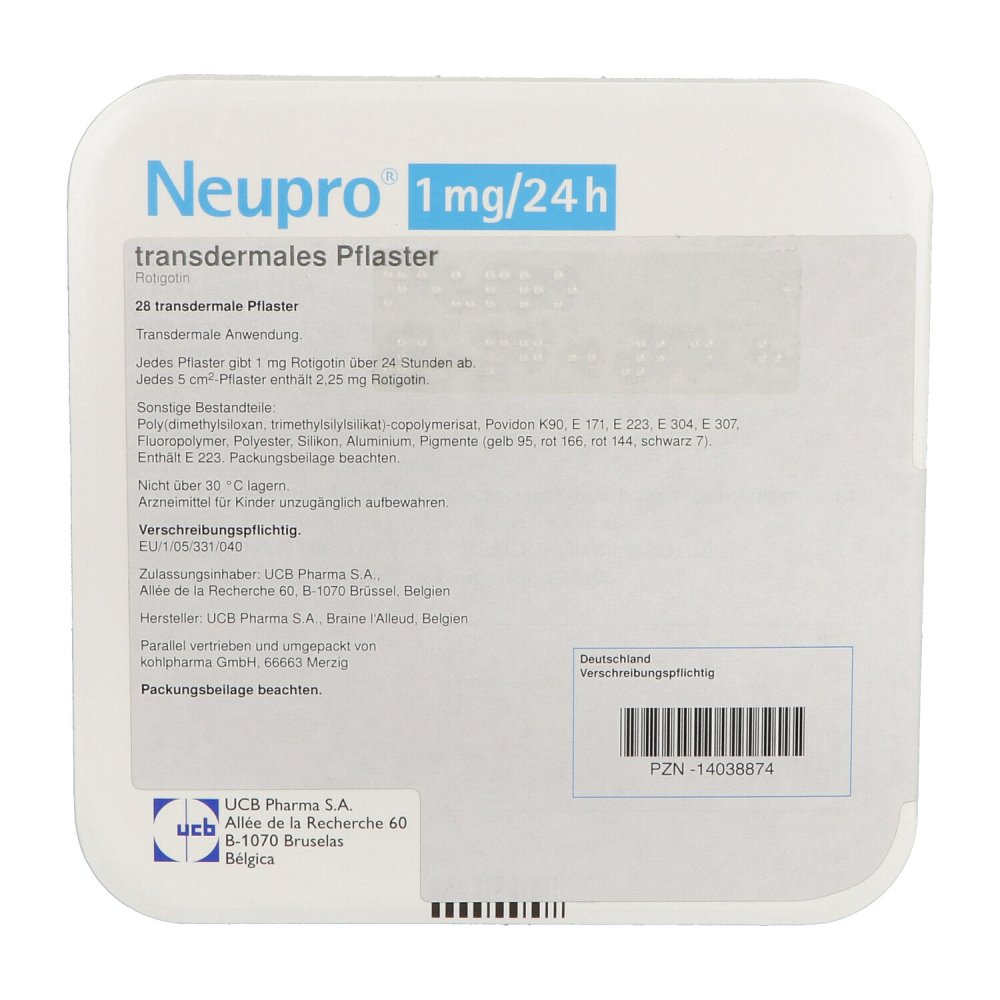 Neupro 1 mg/24 h transdermale Pflaster 28 stk