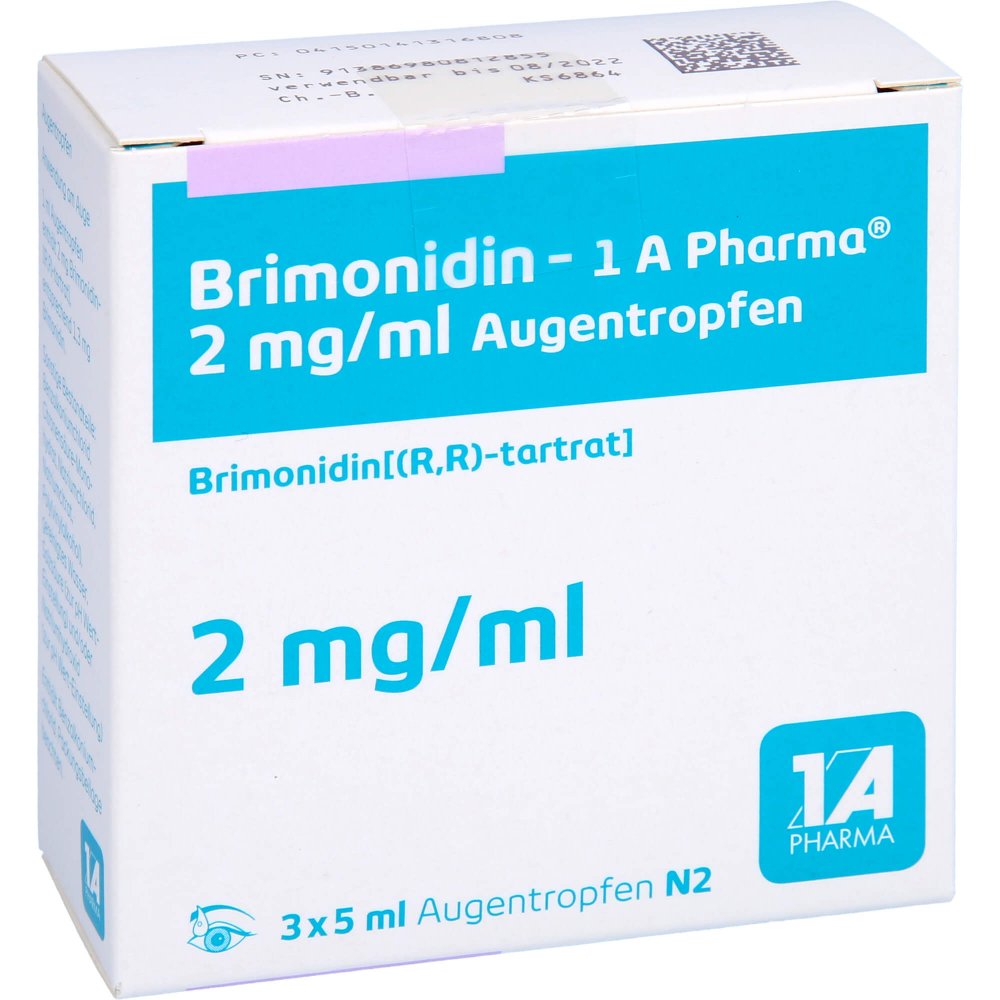 Brimonidin1a Pharma 2 mg/ml Augentropfen 15 ml