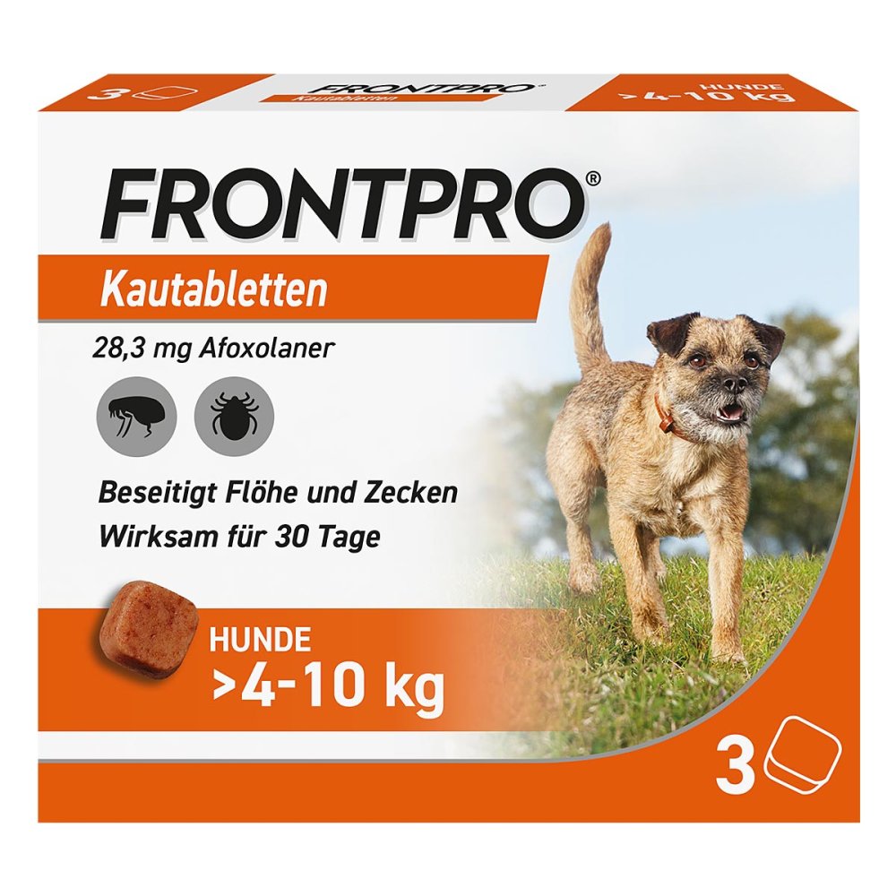 FRONTPRO Kautabletten für Hunde 4-10 kg