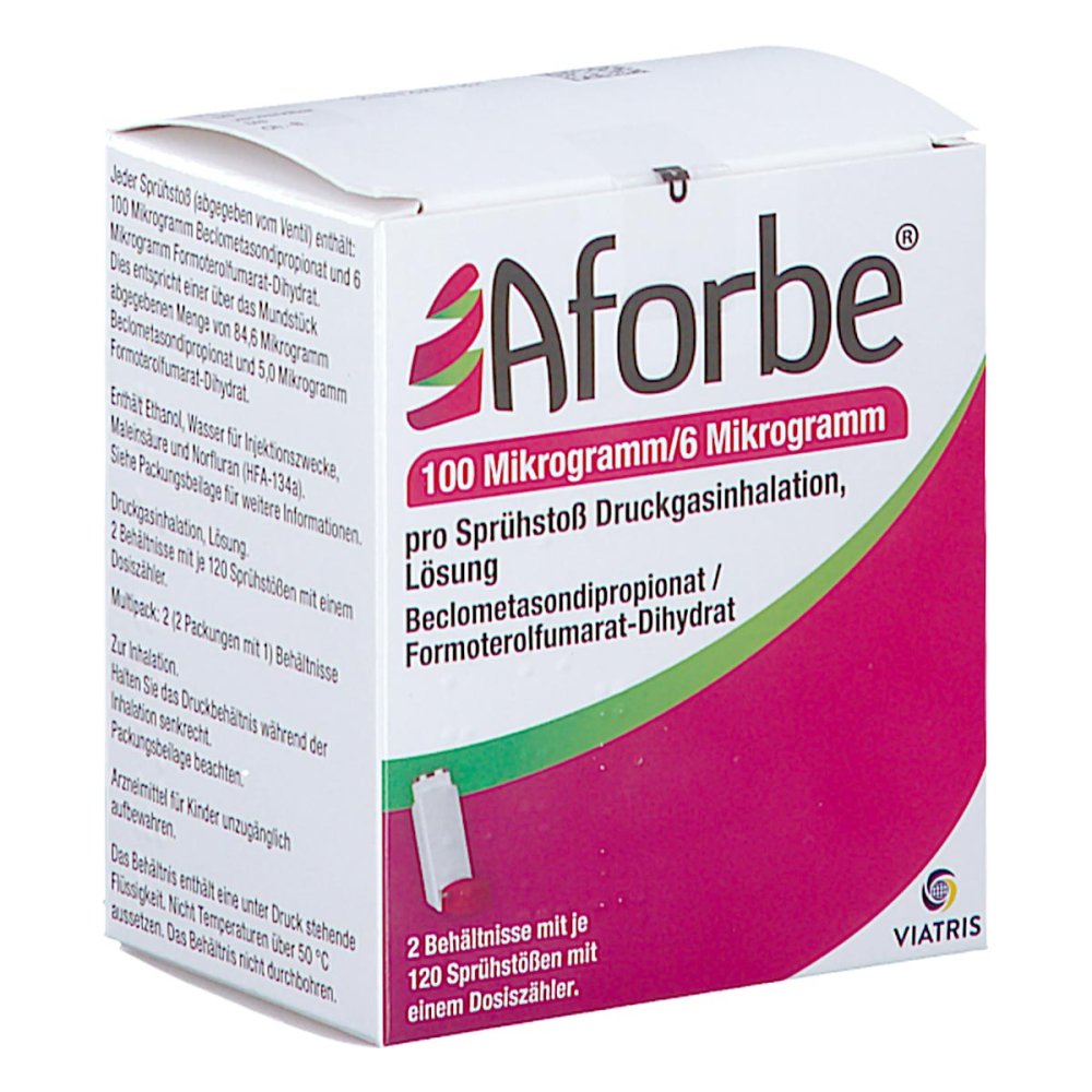 Aforbe 100 Μg/6 Μg 120 Hub Dosieraerosol 2 stk