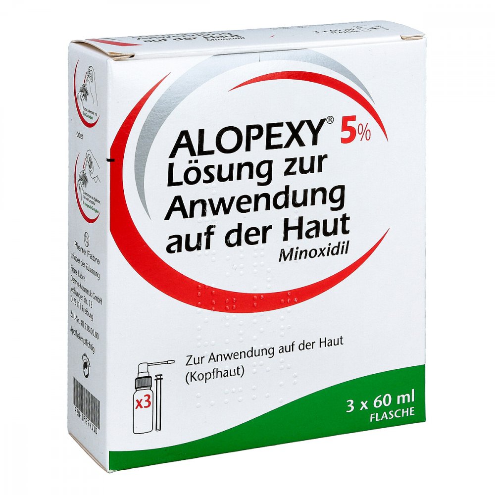Bedre over gnier Alopexy 5% Lösung zur Anwendung bei Haarausfall 3X60 ml