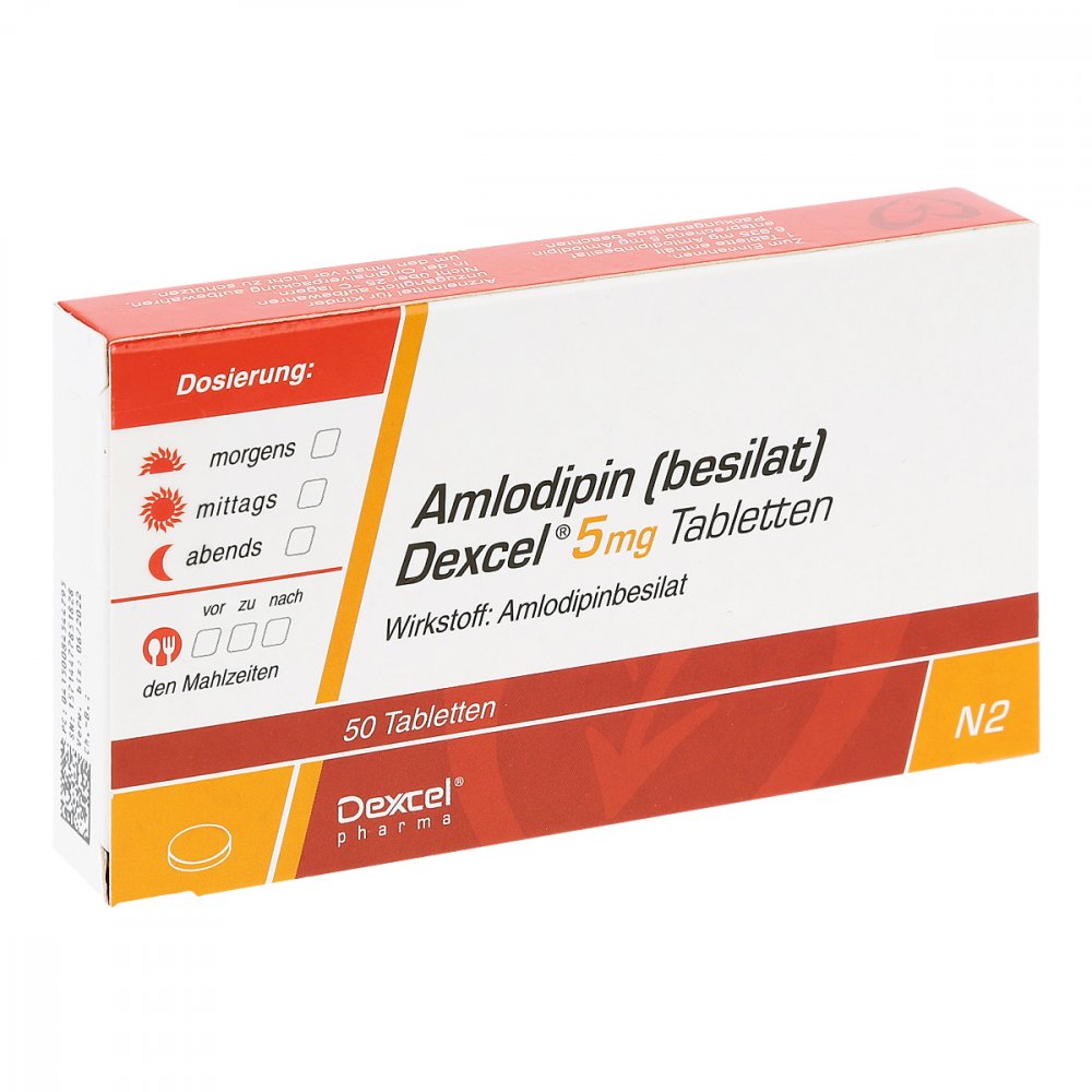 Amlodipin (besilat) Dexcel 5mg 50 stk günstig bei apo.com