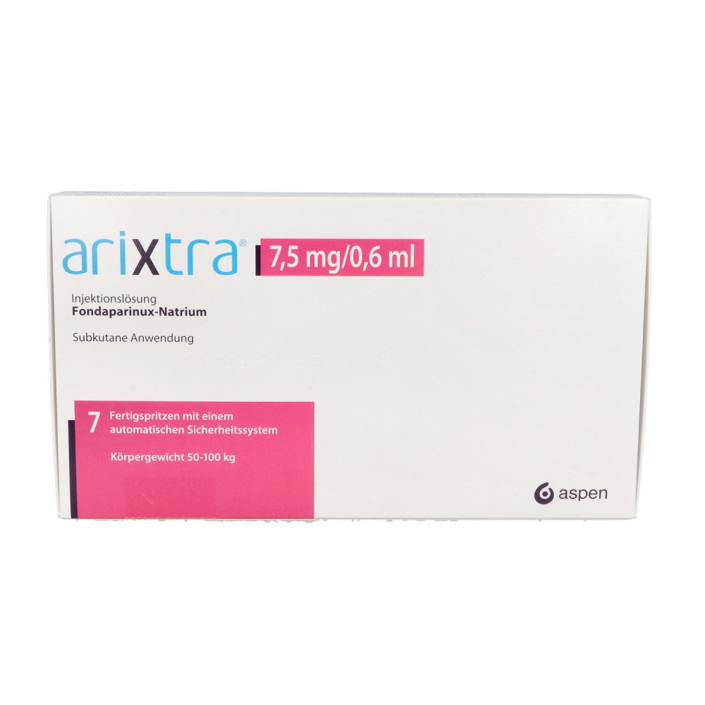 Arixtra 7,5 mg/0,6 ml iniecto -lsg.i.e.fertigspritze 7X0.6 ml