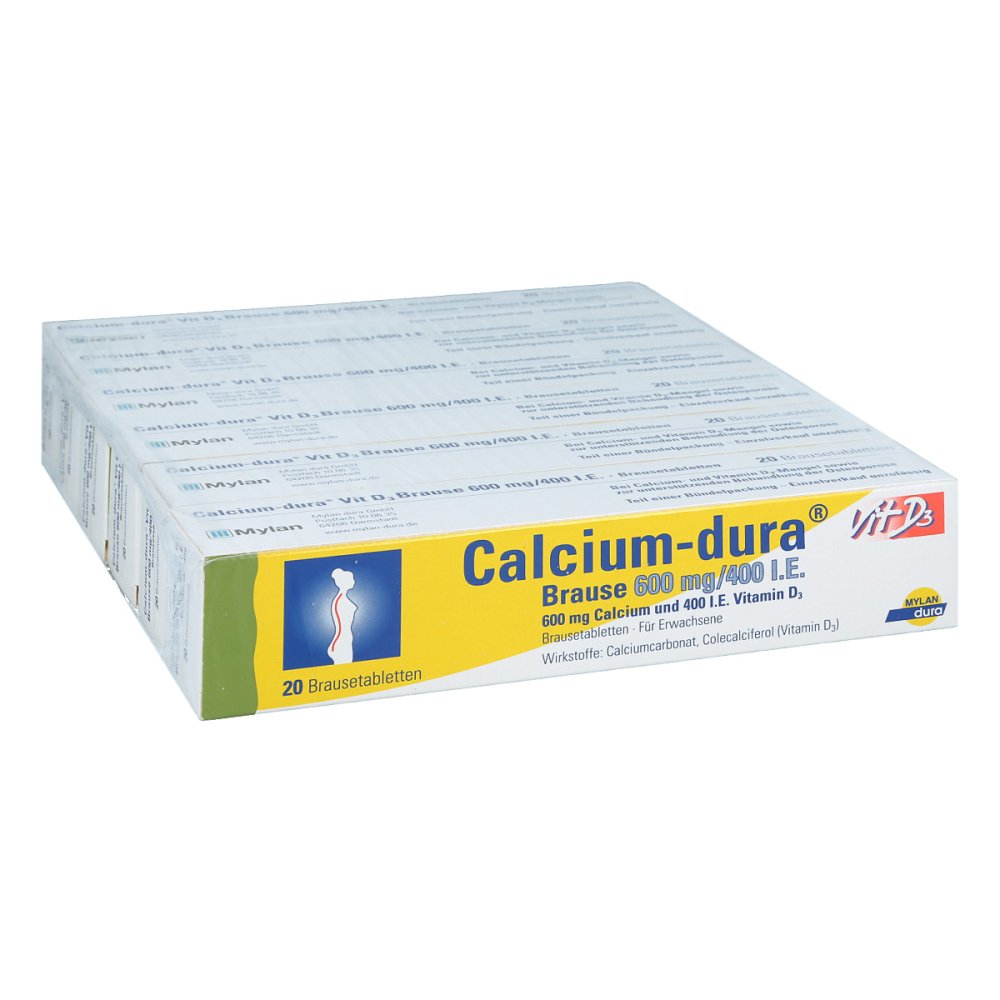 Calciumdura Vit D3 Brause 600mg/400 internationale Einheiten 120 stk