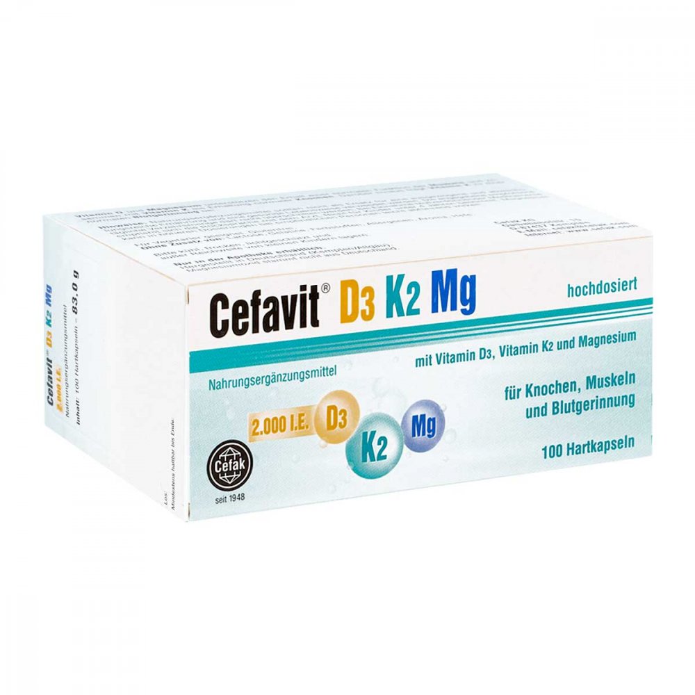 Cefavit D3 K2 Mg Hartkapseln 100 stk günstig bei
