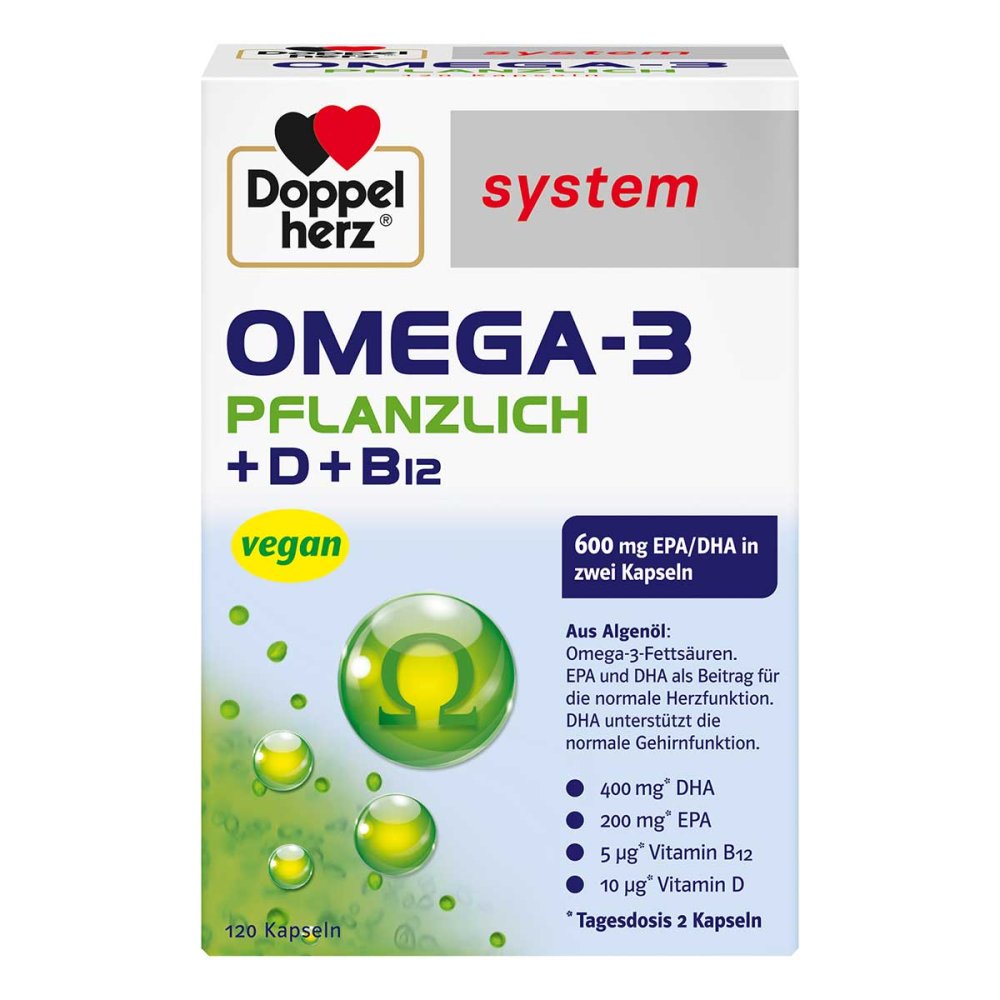Doppelherz Omega3 pflanzlich system Kapseln 120 stk