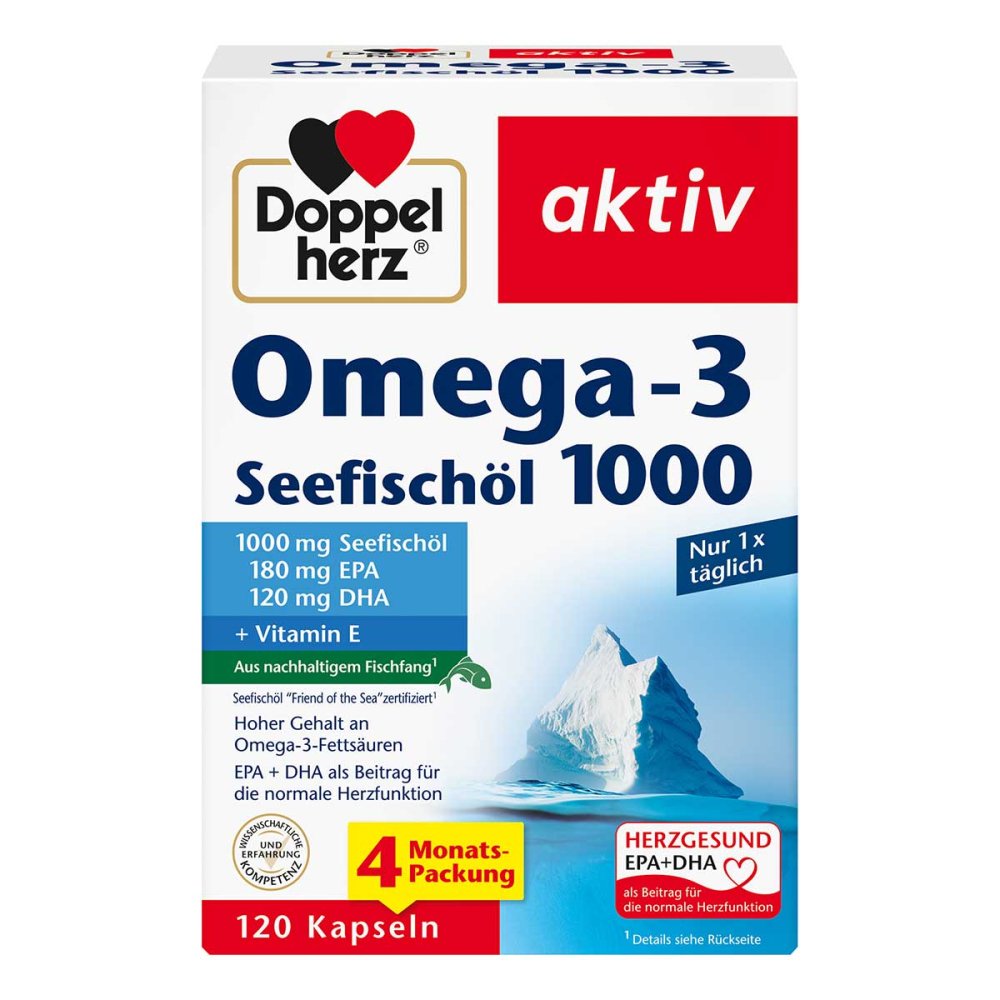 Doppelherz Omega3 Seefischöl 1000 Kapseln 120 stk