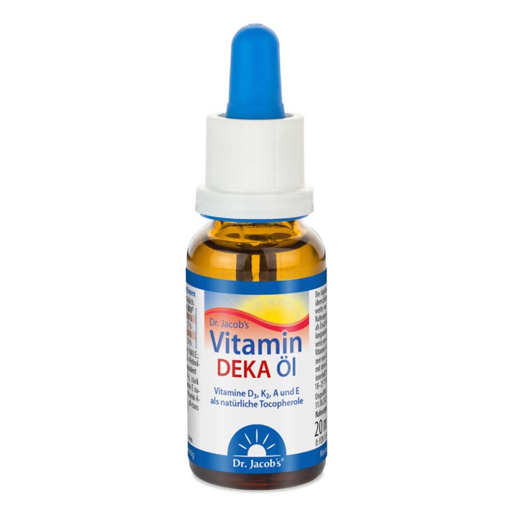 Dr. Jacob's DEKA Öl 800 IE Vitamin D3+K2+A+E 640 Tropfen 20 ml