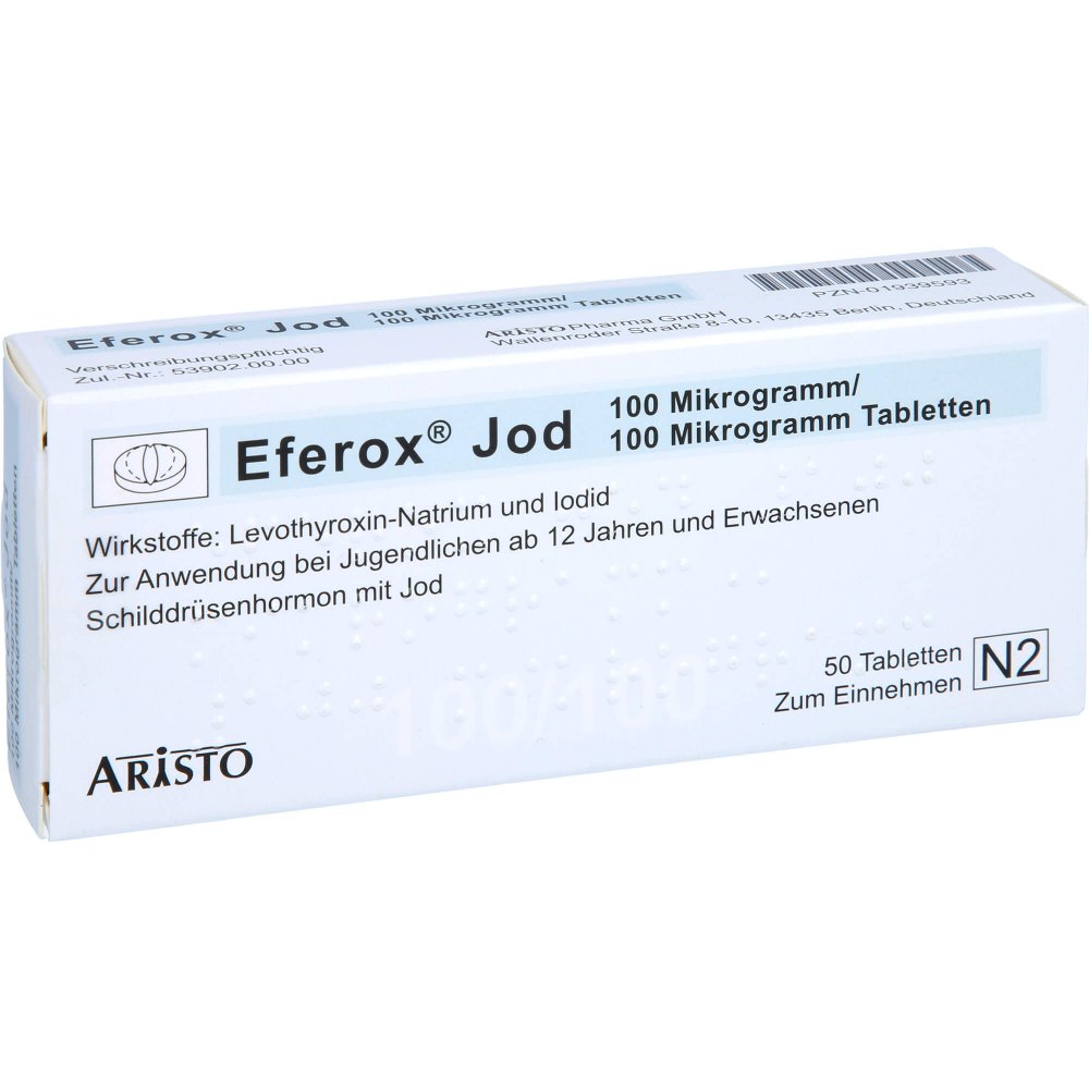 Eferox Jod 100 [my]g/100 [my]g Tabletten 50 stk