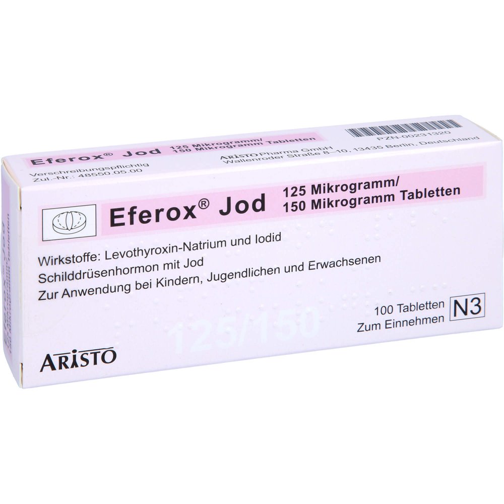Eferox Jod 125 [my]g/150 [my]g Tabletten 100 stk