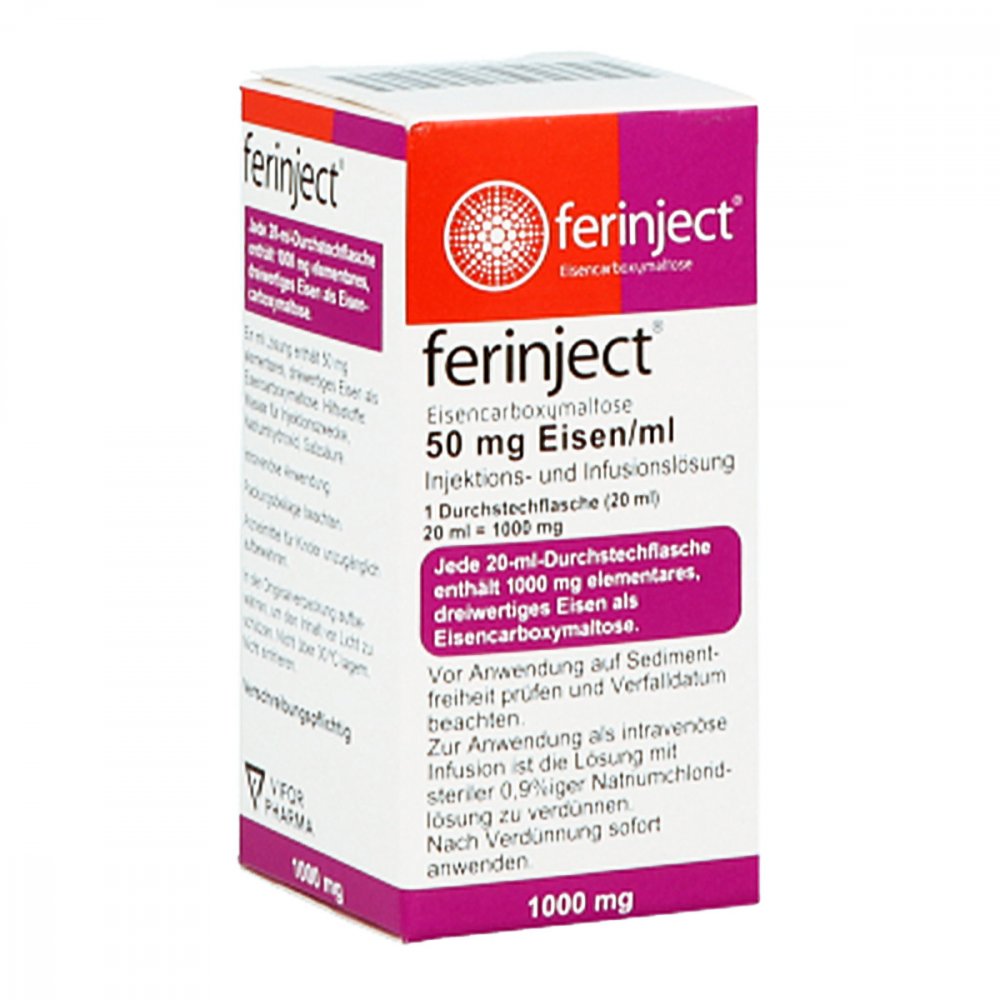 Ferinject 50 mg Eisen/ml Injektions/infusionslsg. 1X20 ml
