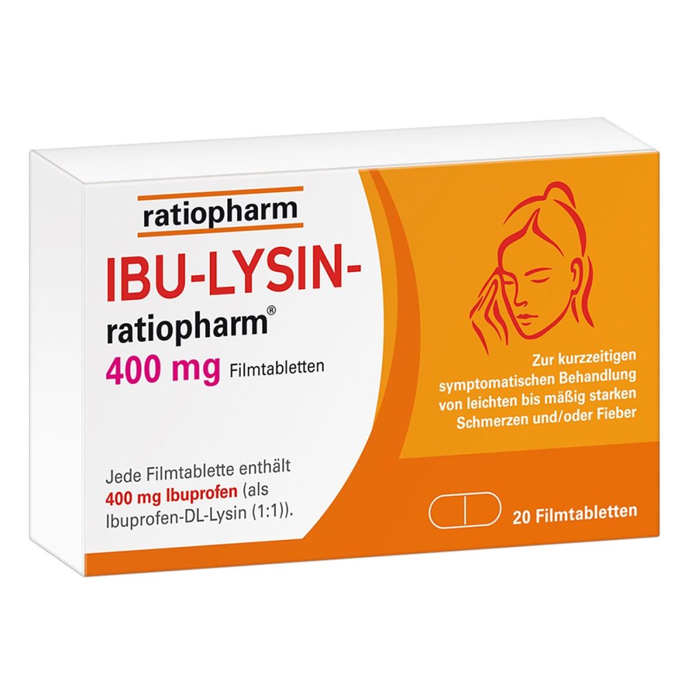 IBU LYSIN ratiopharm 400 mg Filmtabletten 20 stk