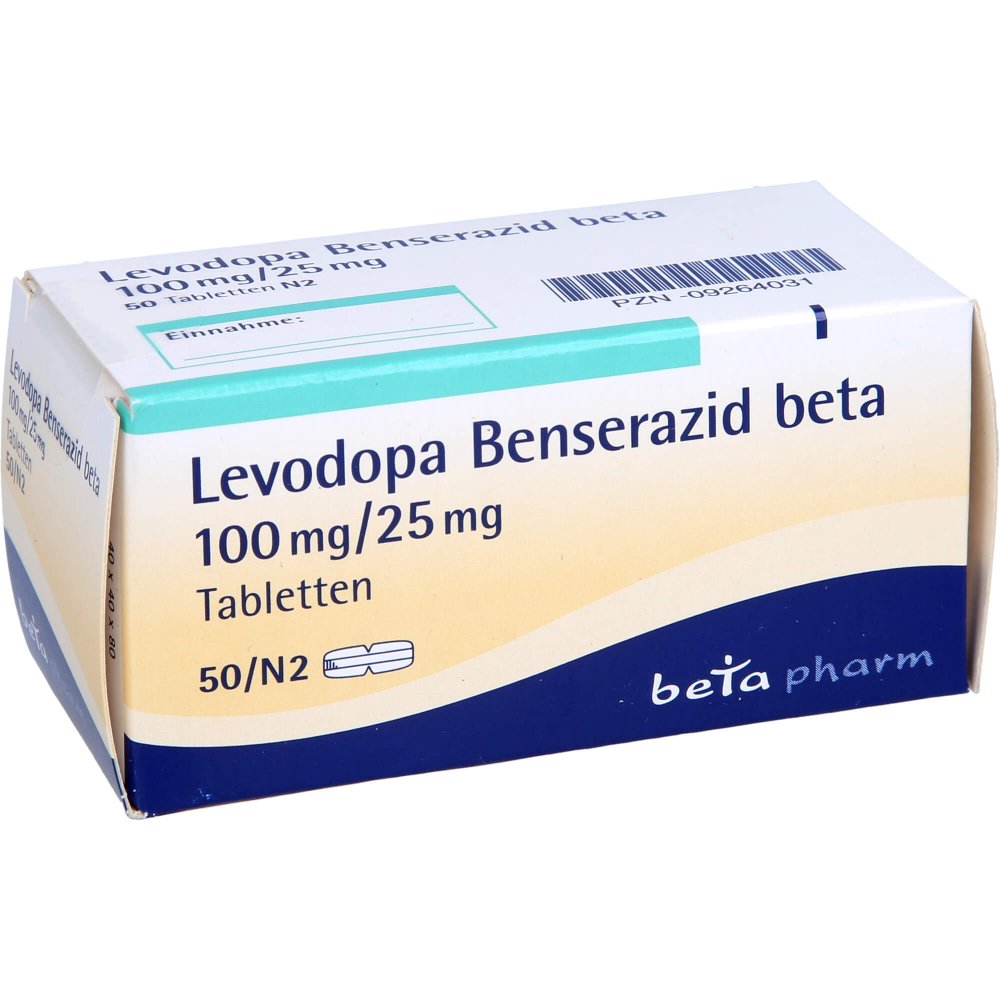 Levodopa Benserazid beta 100mg/25mg 50 stk online kaufen