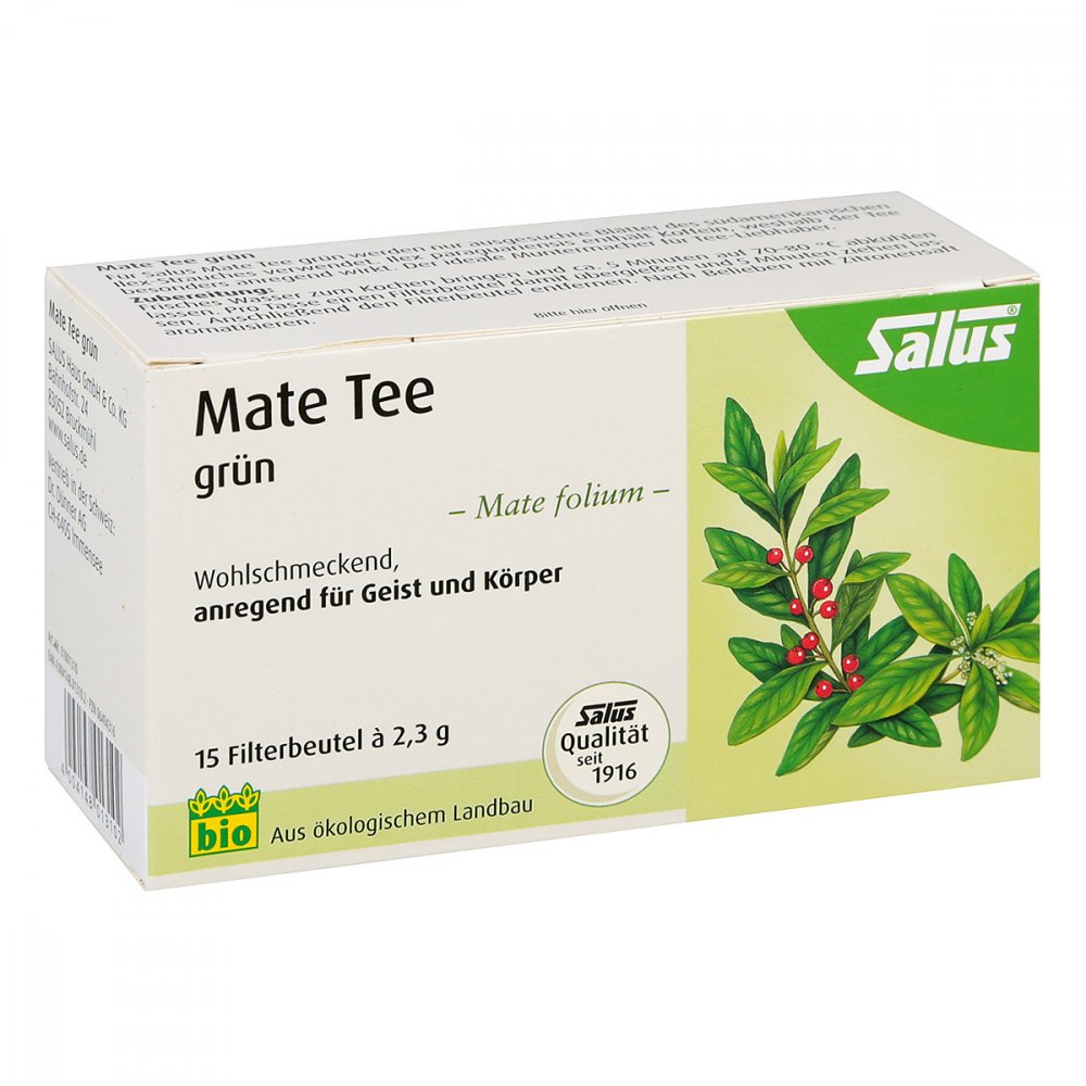 Spin Lift weefgetouw Mate Tee grün Kräutertee Mate folium bio Salus 15 stk