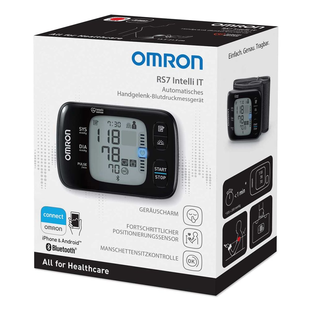 Brotect Pellicola Vetro Per Omron RS7 Intelli IT: 3 Pezzi, Trasparente, Durezza 9H, Anti Impronte, Made In Germany
