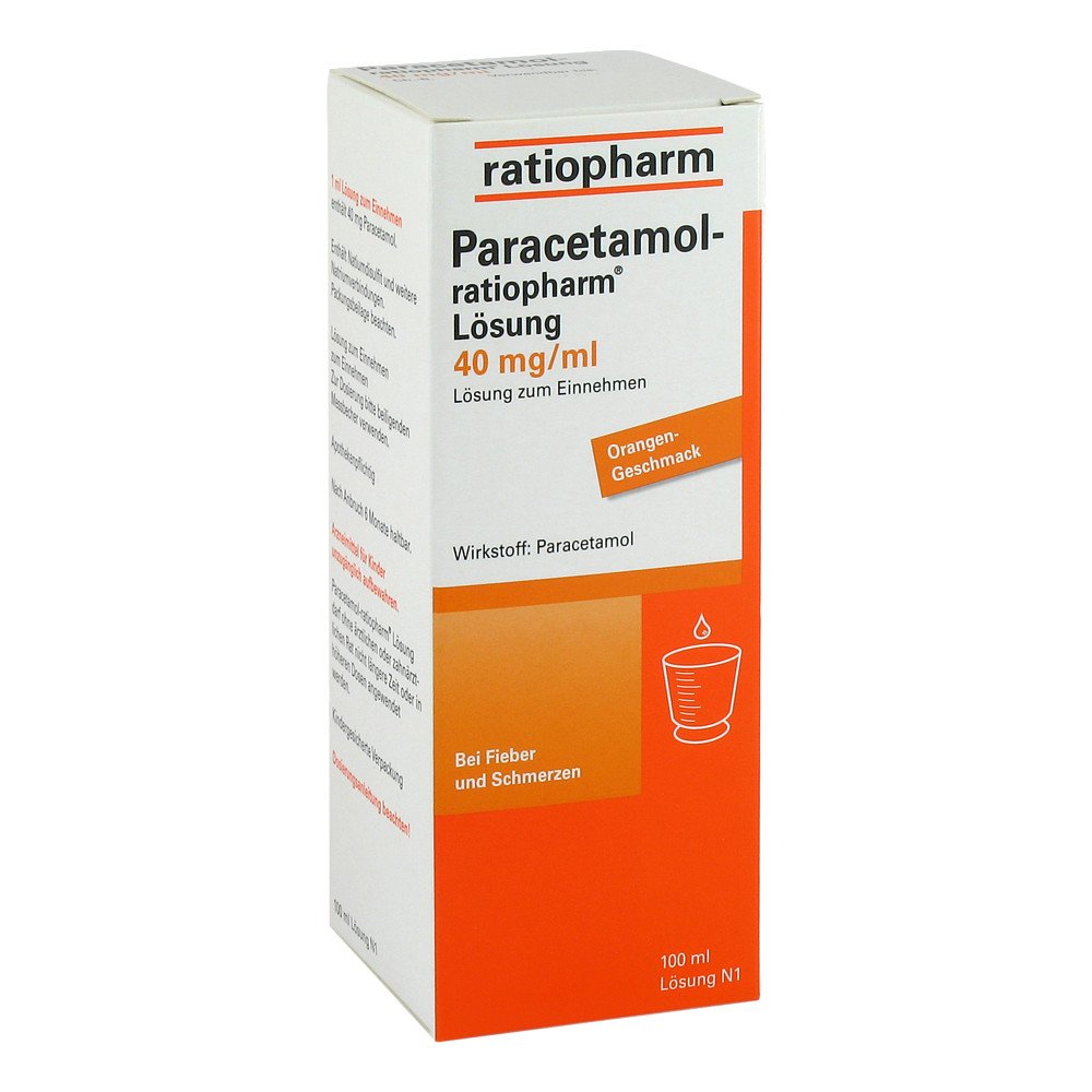 Paracetamol ratiopharm 40mg/ml Lösung zum Einnehmen 100 ml