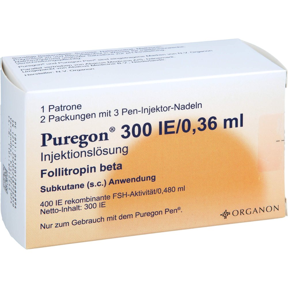 Puregon 300 I.e./0,36 ml Injekt.-lsg.i.pat.+6 Nad. 1 stk
