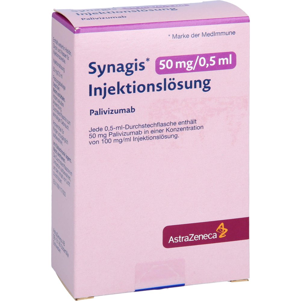 Synagis 50 mg Injektionslösung 100 mg/ml Dsfl. 1X0.5 ml