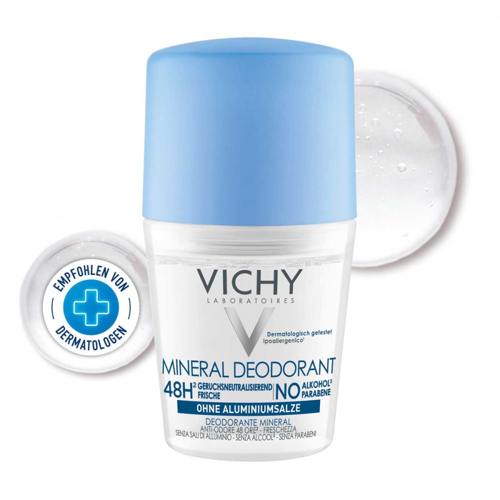 Déodorant Roll-On Vichy Minéral 48h - Sans Aluminium, Neuf, Pour Une Protection Douce Et Efficace