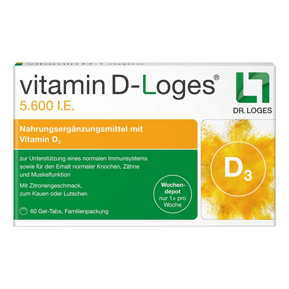 vitamin DLoges 5.600 internationale Einheiten GelTabs 60 stk
