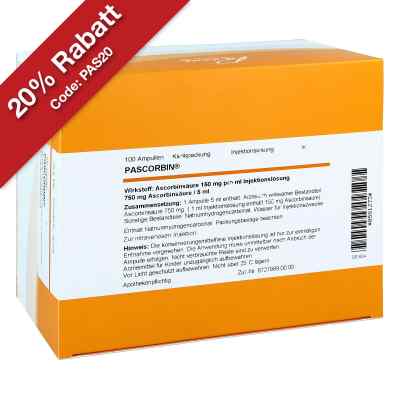 Pascorbin 750 mg Ascorbinsäure/5ml Injektionslösung