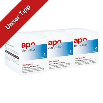 Zink Kapseln 15 mg von apo-discounter 3x180 stk von apo.com Group GmbH PZN 08101945