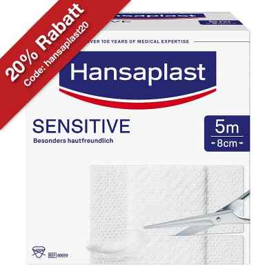 Hansaplast Sensitive Pflaster 8 cm x 5 m Rolle