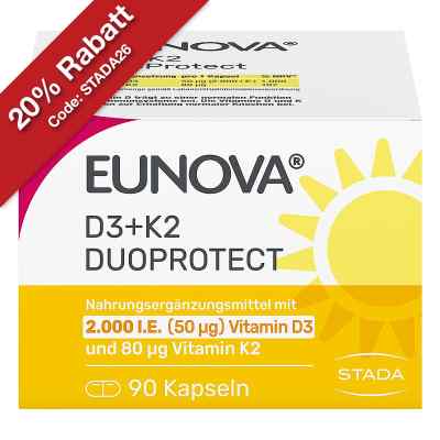 Eunova DuoProtect Vitamin D3+K2 2000IE/80UG