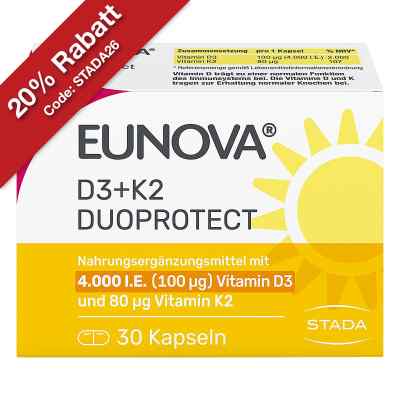 Eunova DuoProtect Vitamin D3+K2 4000IE/80UG
