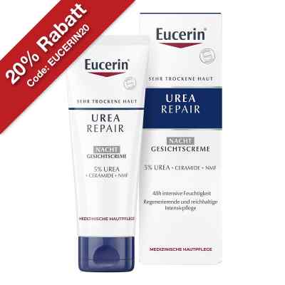 Eucerin UreaRepair Nacht Gesichtscreme – Gegen trockene Haut