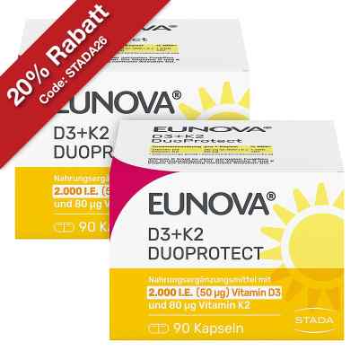 Eunova DuoProtect Vitamin D3+K2 2000IE/80UG