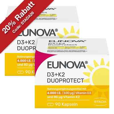 Eunova DuoProtect Vitamin D3+K2 4000IE/80UG