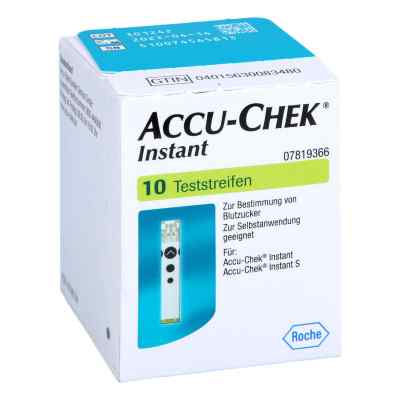 Accu Chek Instant Teststreifen 1X10 stk von Roche Diabetes Care Deutschland  PZN 16796194