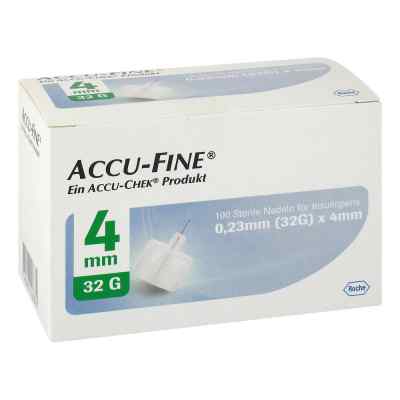 Accu Fine sterile Nadeln für Insulinpens 4 mm 32 G 100 stk von Roche Diabetes Care Deutschland  PZN 12772535