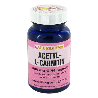 Acetyl-l-carnitin 500 mg Kapseln 30 stk von GALL-PHARMA GmbH PZN 02367408