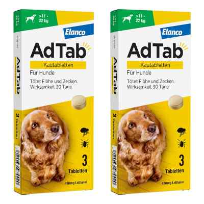 AdTab 450 Mg Kautabletten für Hunde >11-22 Kg