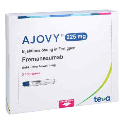 Ajovy 225 mg Injektionslösung i.e.Fertigpen 3 stk von Teva GmbH PZN 16061452