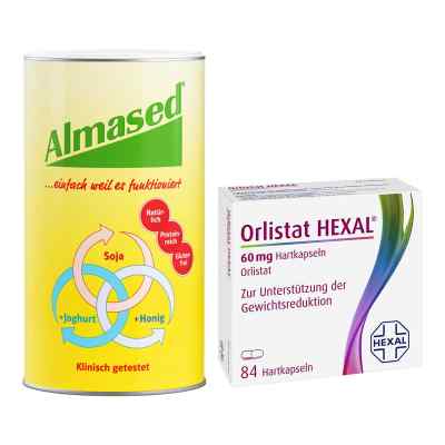 Almased Vital-Pflanzen-Eiweisskost + Orlistat Hexal 60mg
