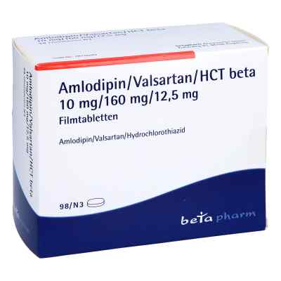Amlodipin/valsartan/hct beta 10mg/160mg/12,5mg Fta 98 stk von betapharm Arzneimittel GmbH PZN 15617841