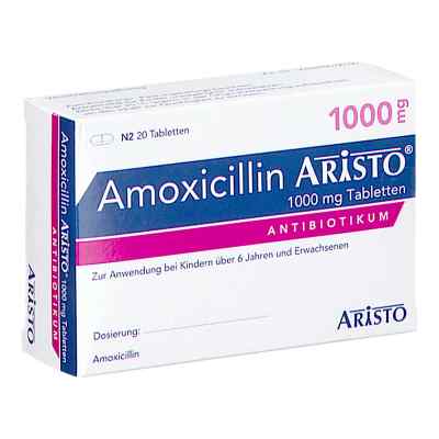 Amoxicillin Aristo 1000 Mg Tabletten 20 stk von Aristo Pharma GmbH PZN 17302656