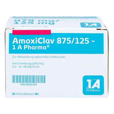 AmoxiClav 875/125-1A Pharma 20 stk von 1 A Pharma GmbH PZN 04492394