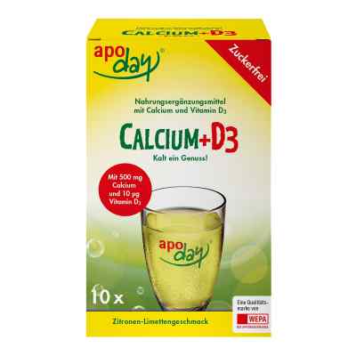 Apoday Calcium+d3 Zitrone-limette zuckerfrei Pulv. 10X5 g von WEPA Apothekenbedarf GmbH & Co K PZN 14002190