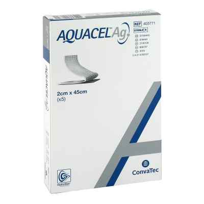 Aquacel Ag 2x45 cm 5 Tamponaden 5 stk von B2B Medical GmbH PZN 13719201