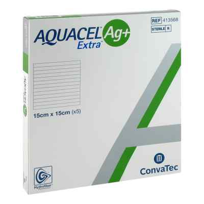 Aquacel Ag+ Extra 15x15 cm Kompressen 5 stk von ConvaTec (Germany) GmbH PZN 10203827