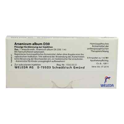 Arsenicum Album D30 Ampullen 8 stk von WELEDA AG PZN 01618742
