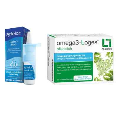 Artelac Splash MDO Augentropfen + Omega3-Loges Kapseln