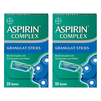 Aspirin Complex Granulat-Sticks 500mg/30 mg 2x10 stk von Bayer Vital GmbH PZN 08102356
