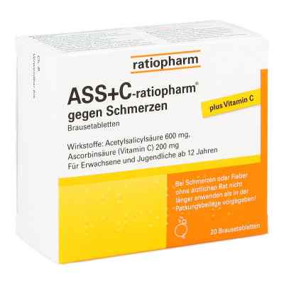 ASS+C ratiopharm gegen Schmerzen 20 stk von ratiopharm GmbH PZN 03435448