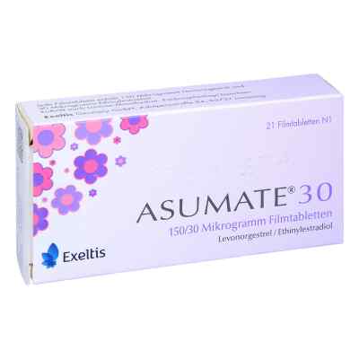 Asumate 30 0,15 mg/0,03 mg Filmtabletten 1X21 stk von Exeltis Germany GmbH PZN 09315449